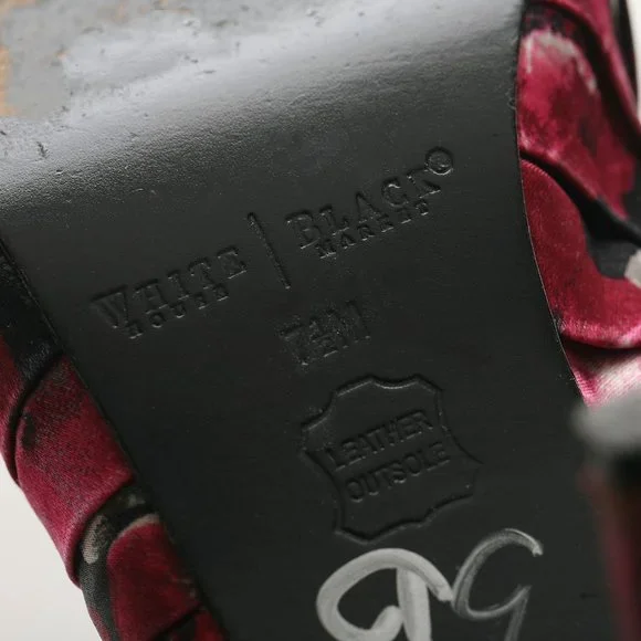 White House Black Market Open Toe Closed Heel Size 7.5 Heels - Picture 5 of 5